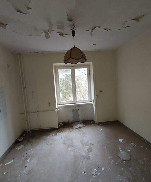 Haus eines aktiven Krankenhausgeländes
